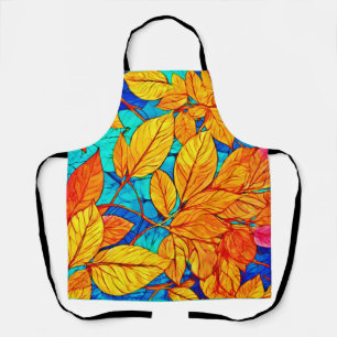 Golden Fall Foliage: Bright Leaves Painting Apron