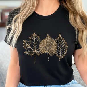 Golden Fall Leaves   Autumn Leaf Tri-Blend Shirt