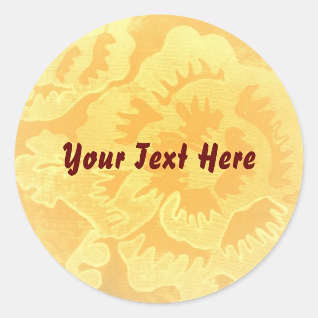 "Golden Fantsy" Sticker template (Front)