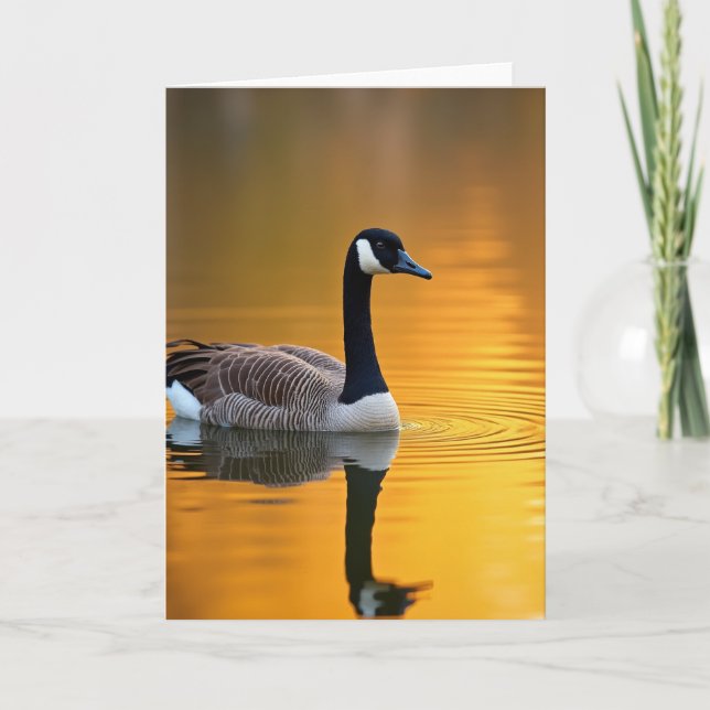 Golden Fathers Day Bird Card (Front)