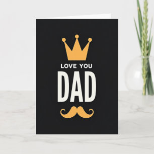 Golden Fathers Day Emblem Card