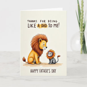 Golden Fathers Day Feline Card