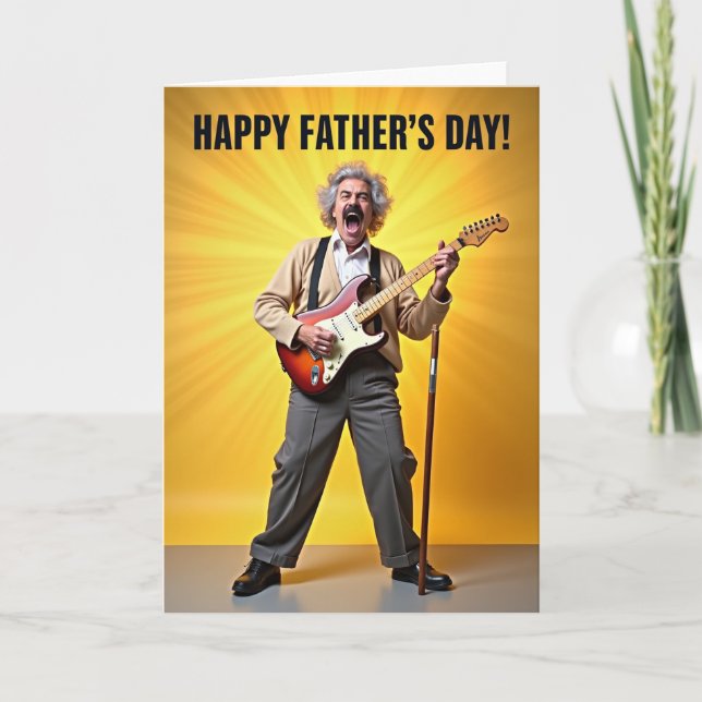 Golden Fathers Day Shout Card (Front)