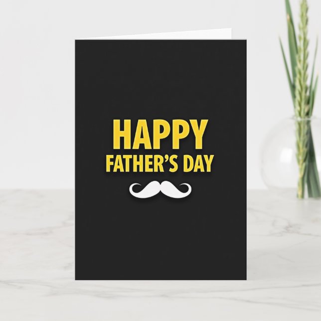 Golden Fathers Day Text Card (Front)