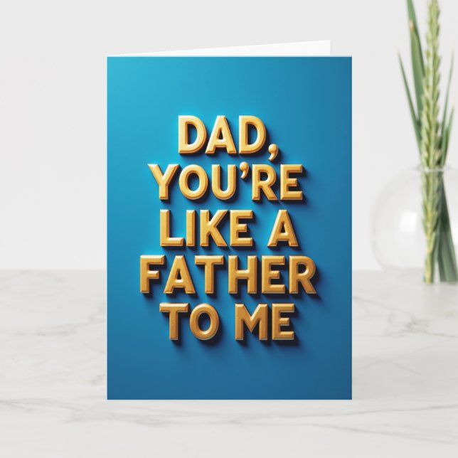 Golden Fathers Day Words Card (Front)