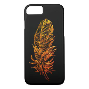 Golden Feather Art Apple iPhone 8/7, Barely There Case-Mate iPhone Case