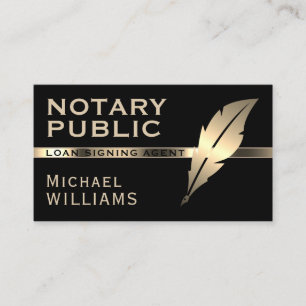 Golden feather elegant  business card