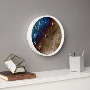 Golden Feathers Clock