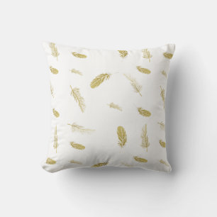 Golden Feathers Cushion