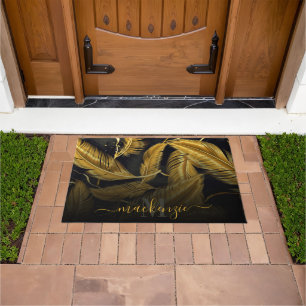 Golden Feathers Doormat