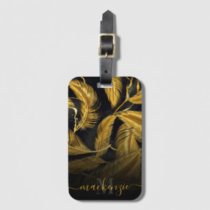 Golden Feathers Luggage Tag