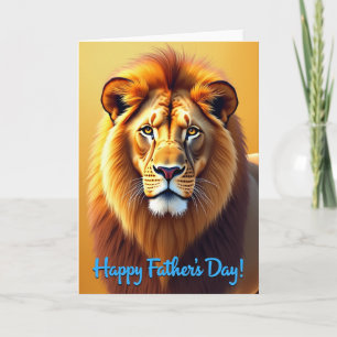 Golden Feline Fathers Day Card