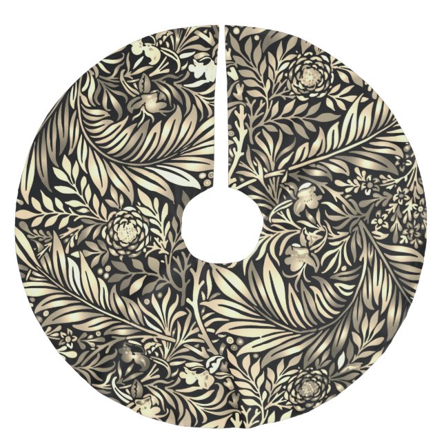 Golden Fern Baby Bib Brushed Polyester Tree Skirt (Front)