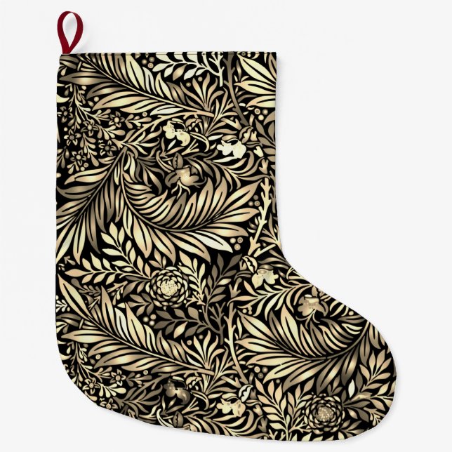 Golden Fern  Large Christmas Stocking (Front)