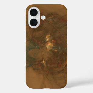 golden fibres abstract art iPhone 16 case