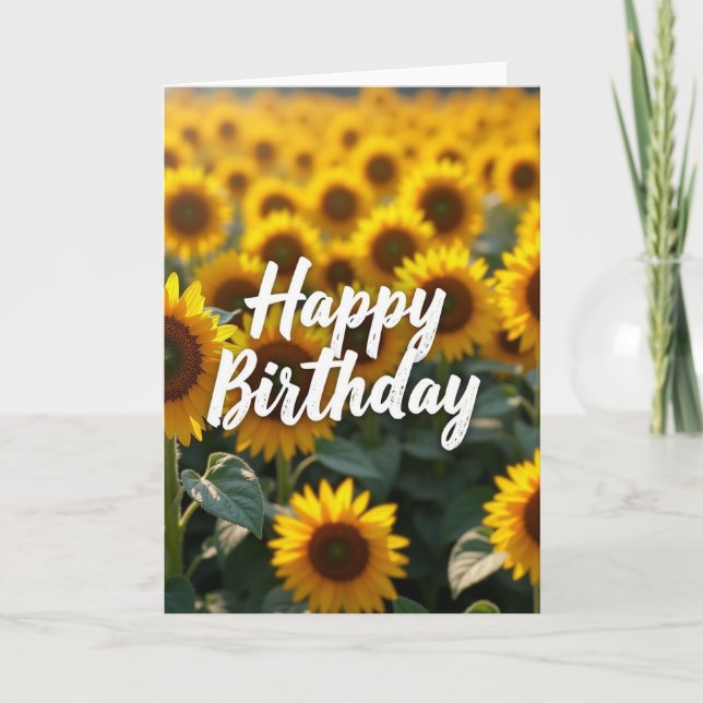 Golden Field Birthday Card (Front)