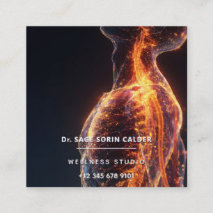 Golden Field Holistic Bodywork Square Business Card
