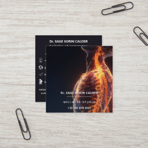 Golden Field Holistic Bodywork Square Business Card