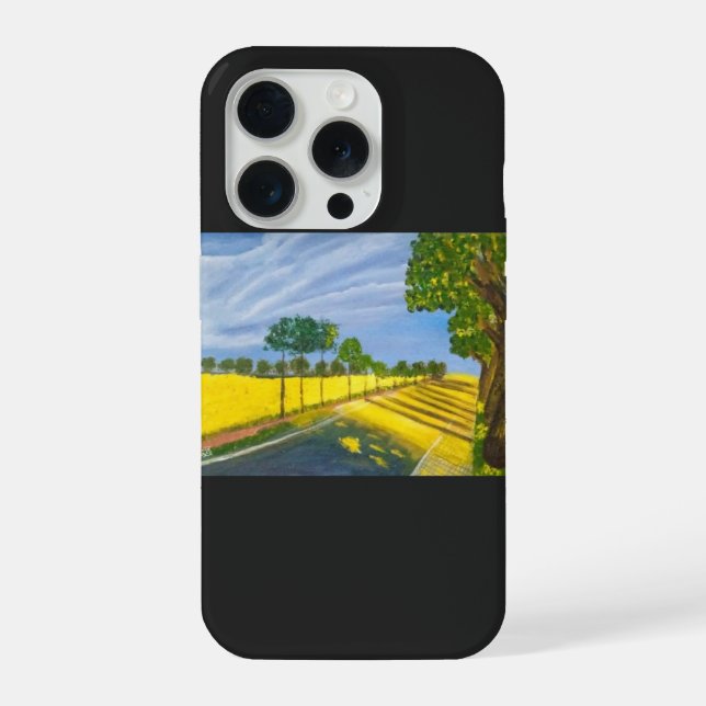Golden Fields and Path iPhone Case (Back)