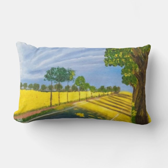 Golden Fields and Path Lumbar Cushion (Front)