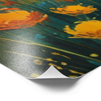 Golden Fields Under a Vibrant Sky Photo Print