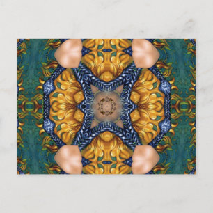 Golden Fire Blue Ropes Postcard