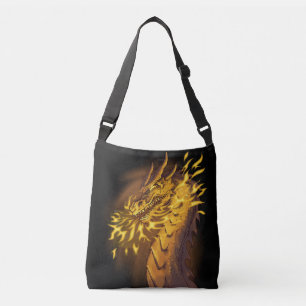 Golden Fire Dragon Crossbody Bag