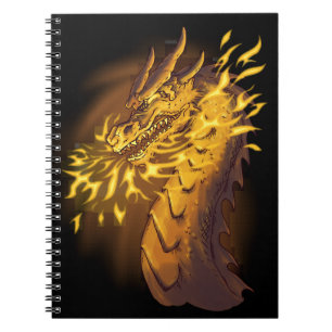 Golden Fire Dragon Notebook