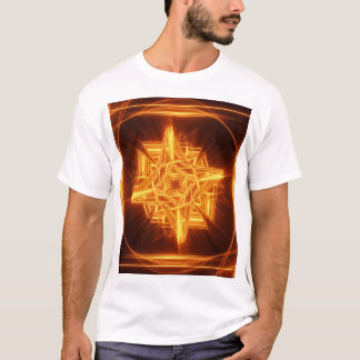 Golden Fire Star Symbol T-Shirt