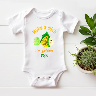 Golden fish baby bodysuit