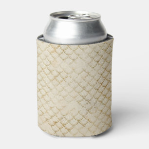 Golden Fish Scales Retro Grunge Mermaid Tail Sea Can Cooler