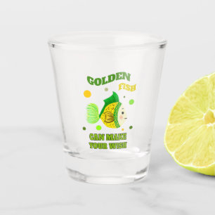 Golden fish shot glass