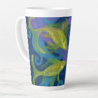 Golden Fish Underwater Art Pastel Painting