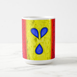 Golden flame art coffee mug