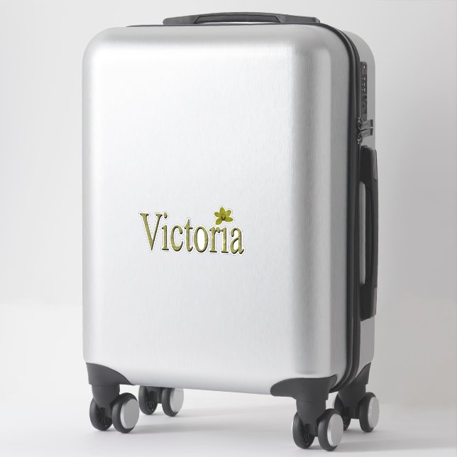Golden Flecks Victoria Name Design, (Suitcase)