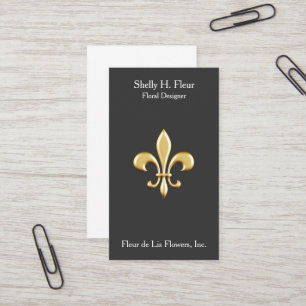 Golden Fleur De Lis Business Card