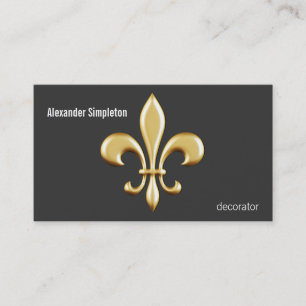 Golden Fleur De Lis Business Card