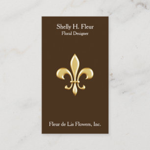 Golden Fleur De Lis Business Card