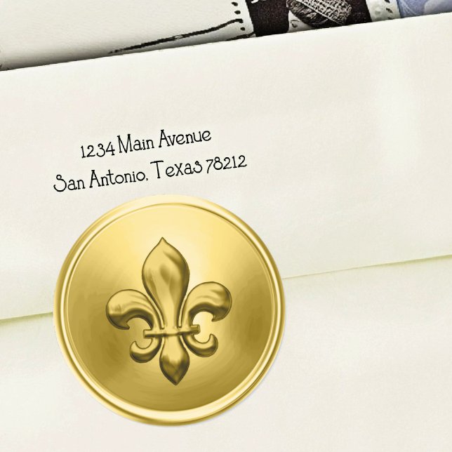 Golden Fleur de Lis Envelope Seal Embossed  (Creator Uploaded)