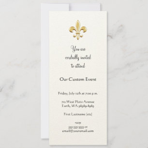 Golden Fleur De Lis Invitation