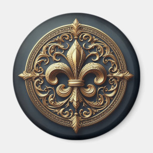 Golden Fleur De Lis Magnet