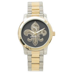 Golden Fleur de Lis on Black Watch