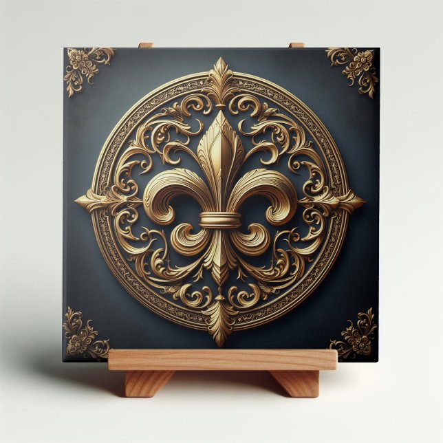 Golden Fleur De Lis Tile (Creator Uploaded)