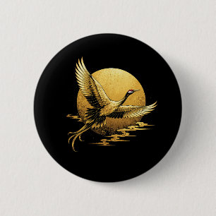 Golden Flight 6 Cm Round Badge