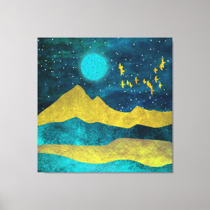 Golden Flock Canvas Print