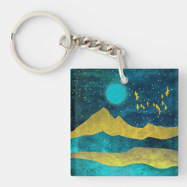 Golden Flock Key Ring (Front)