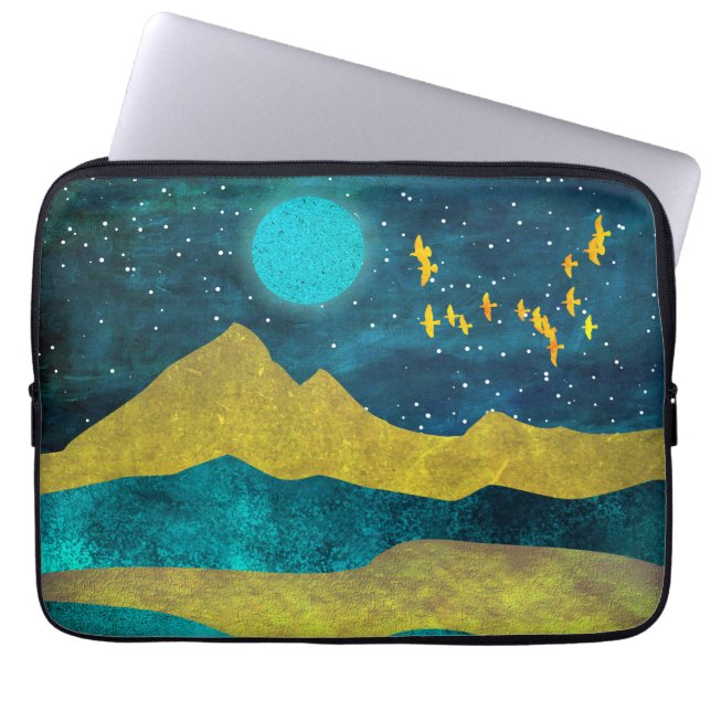 Golden Flock Laptop Sleeve (Front)