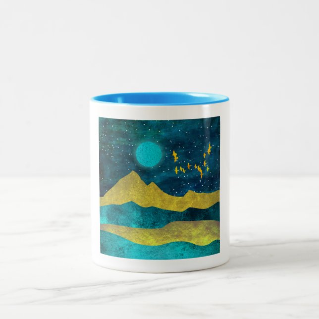 Golden Flock Two-Tone Coffee Mug (Center)