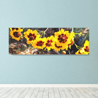 Golden Floral Bouquet Canvas Print