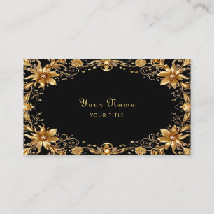 Golden Floral Business Card